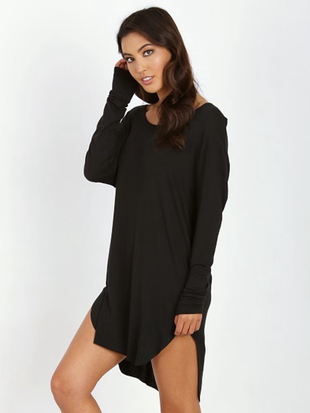 Josh Brown- Nightingale Tunic Dress in Black- One Size